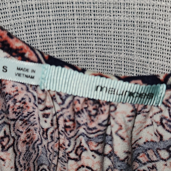 New Maurices Boho Cold Shoulder Short Sleeve Blouse Crochet Lace Hem Flowy Comfy - Picture 10 of 13